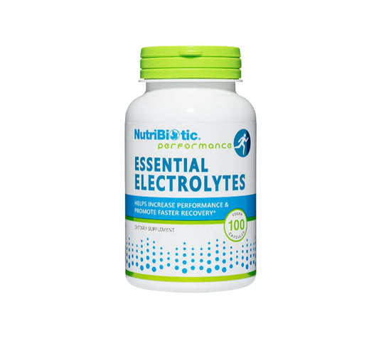 Nutribiotic Essential Electrolytes, 100 Ct Capsules | Supports Increased Performance & Faster Recovery | Pharmaceutical Grade Vitamin C with Electrolytes for Rehydration | Vegan, Gluten-Free & Non-Gmo