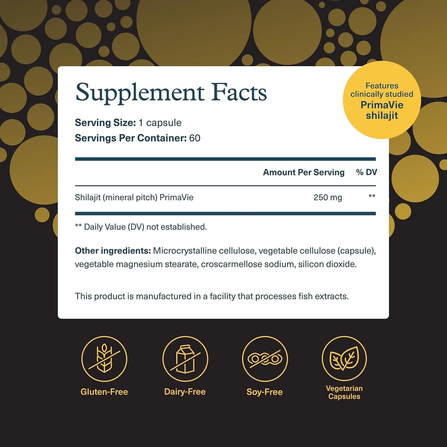 Youtheory Men'S Shilajit - 250 Mg Shilajit Capsules - Energy Supplement - Supports Stamina & Endurance* - Gluten, Dairy & Soy Free - 60 Veg Capsules