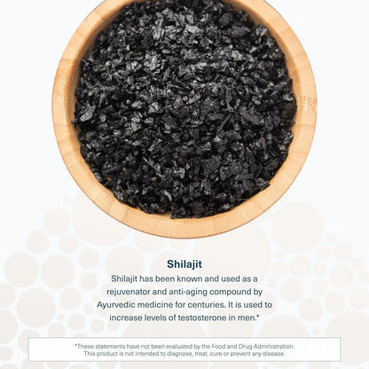 Youtheory Men'S Shilajit - 250 Mg Shilajit Capsules - Energy Supplement - Supports Stamina & Endurance* - Gluten, Dairy & Soy Free - 60 Veg Capsules
