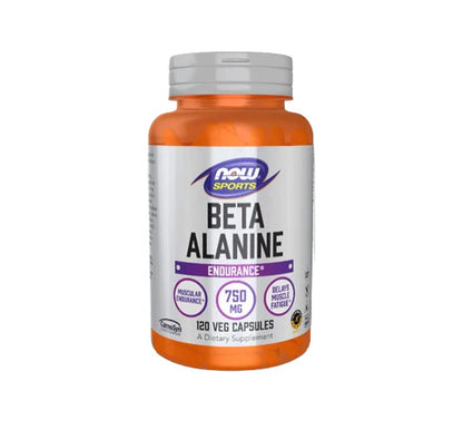 NOW Foods Sports Nutrition, Beta-Alanine 750 Mg, Delays Muscle Fatigue*, Endurance*, 120 Veg Capsules